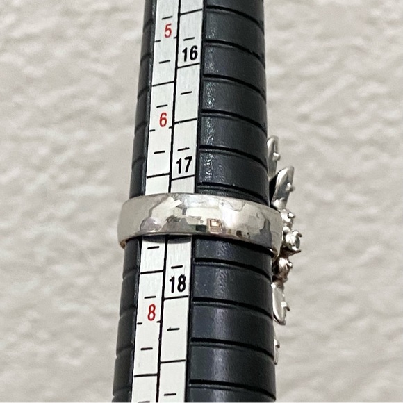 NAPIER Silver-tone Starburst Adjustable Statement Ring Size 7 - Picture 13 of 14